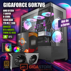 Desktop Gaming RYZEN 7 5800X RTX 4060TI 16GB RAM 1TB W11